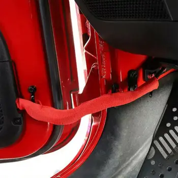 Üç Stop Pozisyonu Kapı Limit Kayışı Ayarlanabilir Omuz Askısı Kablo Limit Kayışı Jeep Wrangler JK İçin Oxford Kumaş
