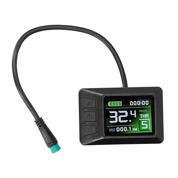 Bisiklet Enstrüman Renkli Ekran Pil Göstergesi LCD7 Ekran 24V / 36V / 48V Su Geçirmez Bağlantı İle